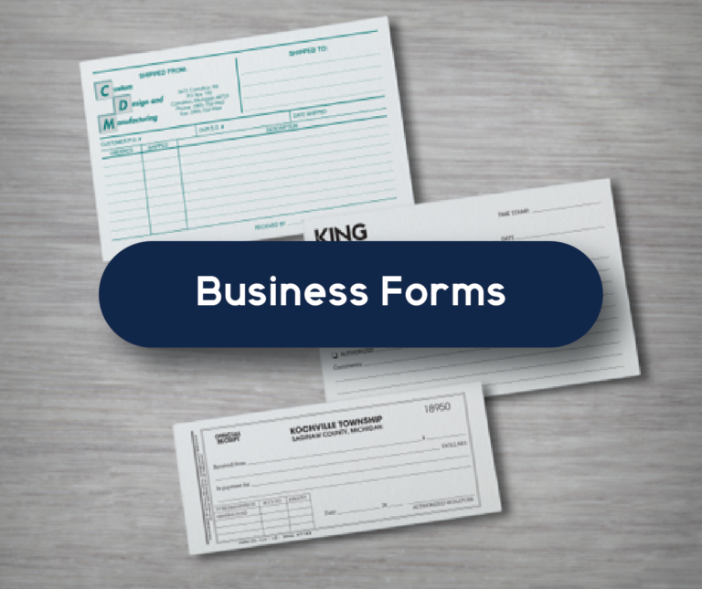 business forms printed near me Saginaw MI at Reimold Printing