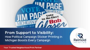 political campaign sticker printing in Michigan