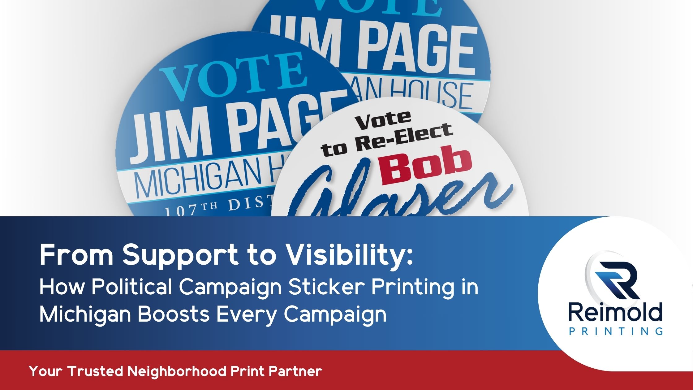 political campaign sticker printing in Michigan